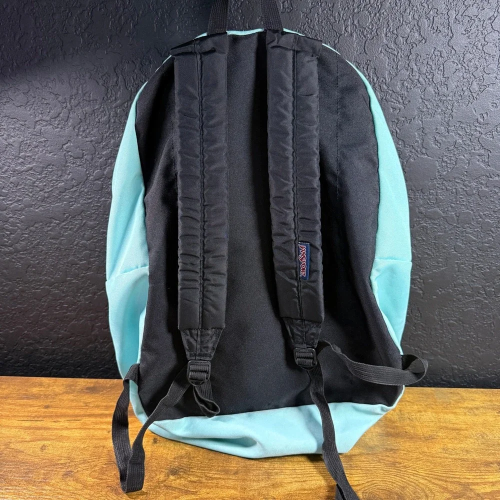 JanSport SuperBreak Light Blue Polyester Backpack Unisex One Size
